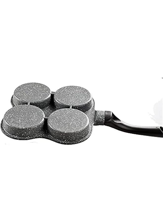 Beauenty Rustless Egg Frying Pan | 4-Cup Nonstick Easy Clean Egg Cooker Omelet Pan For Breakfast Swedish Pancake, Plett, Crepe Pan Gas Stove and Other Stoves Cookware - Image 2